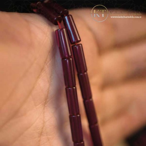 Sıkma kehribar| Kesme Kesim | Gümüş Püsküllü | Tek Yedek Habbeli