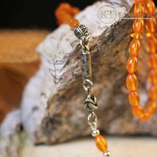 Ateş Kehribar | Arpa Kesim | Yedek Habbeli | Gümüş Püsküllü Ateş Kehribar | Arpa Kesim | Yedek Habbeli | Gümüş Püsküllü