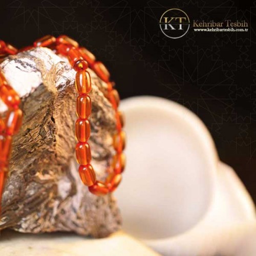 Ateş Kehribar | Fıçı Kesim | Üç Yedek Habbeli | Sistemli |Bilek Boy