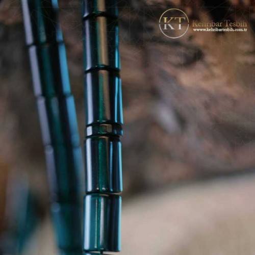 Ateş Kehribar | Kesme Kesim | Çift Yedek Habbeli | Gümüş Püsküllü