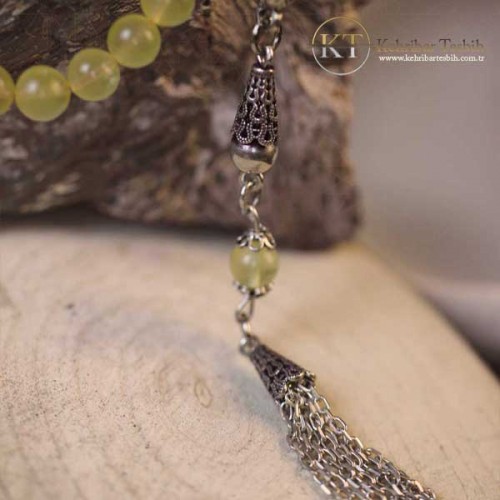 Damla kehribar | Küre Kesim | Gümüş Püsküllü