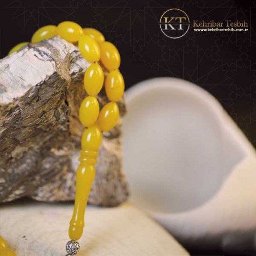 Sıkma kehribar| Arpa Kesim | Gümüş Püskül | Tek Yedek Habbeli