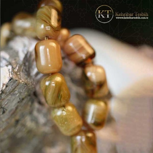 Sıkma kehribar| Fıçı Kesim | Gümüş Püskül 